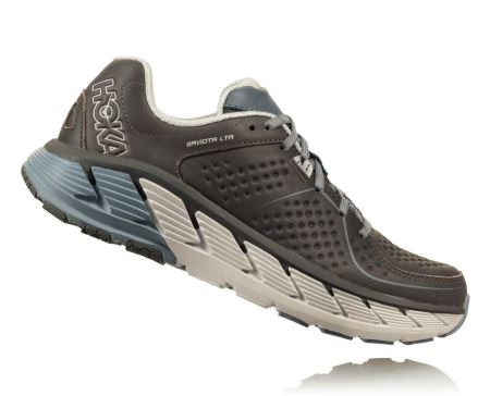 Hoka Gaviota Leather Trail - Tenis Corrida Estrada Homem Cinzentas | PT-QjCC0UB